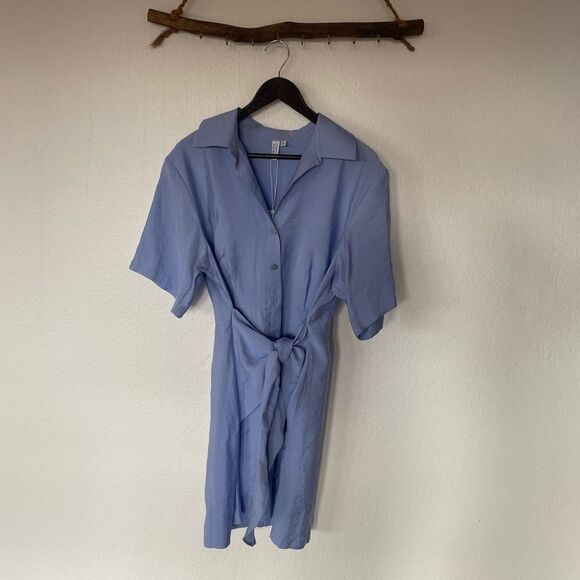 Blue t shirt wrap dress - Picture 2 of 3